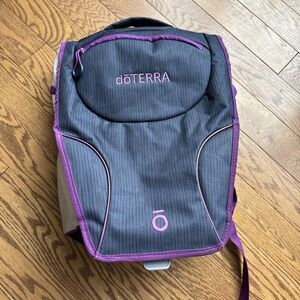 Doterra Backpack Gray Purple White Adjustable Straps Zippered Pockets Rare Large
